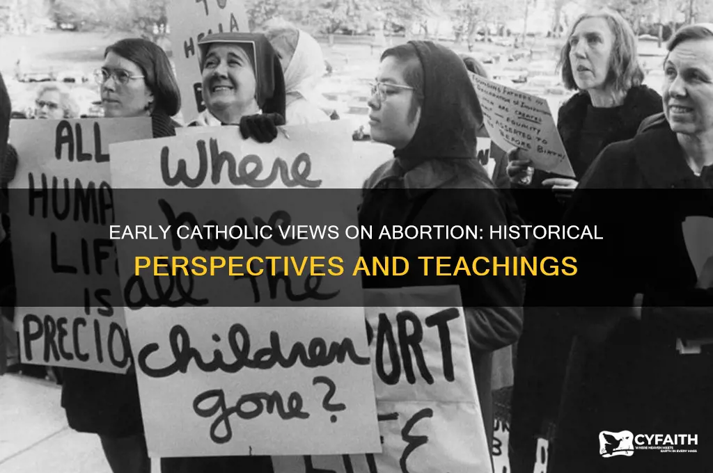 what was the catholic opinion on abortion in early times