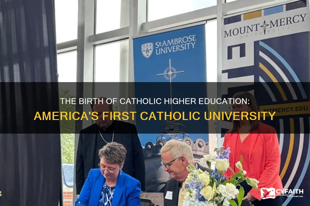what was the first catholic university in the united states