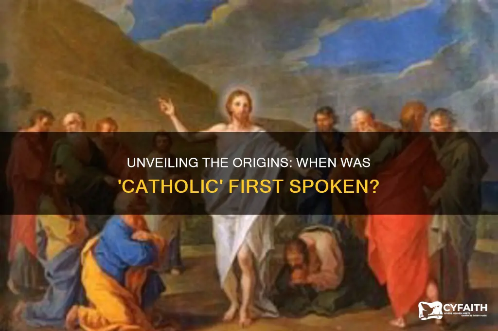 what was the first time the word catholic was said