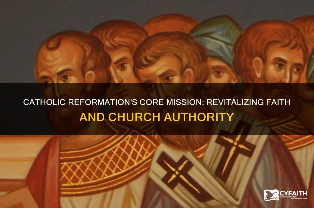 what was the main goal of the catholic reformation