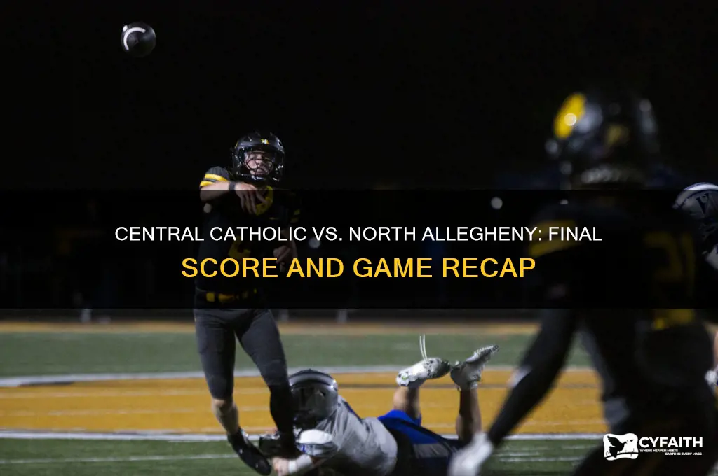 what was the score of the central catholic north allegheny