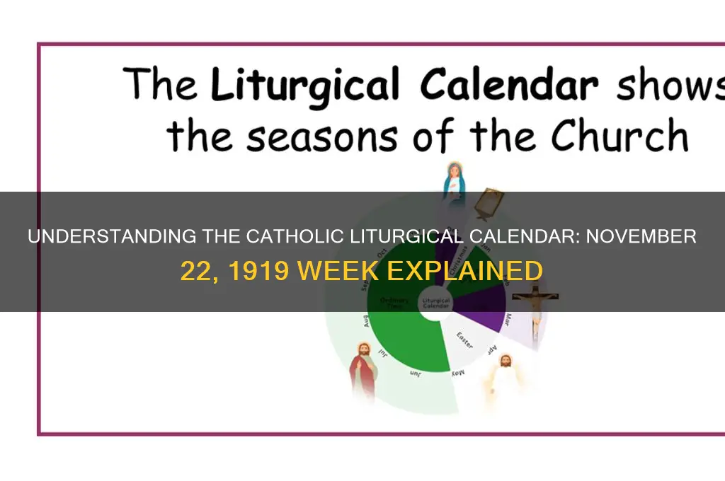 what week of the catholic year is 11 22 19