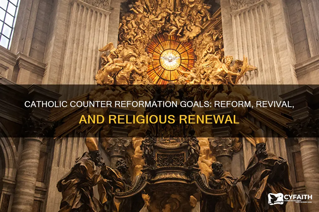 what were the goals of the catholic counter reformation