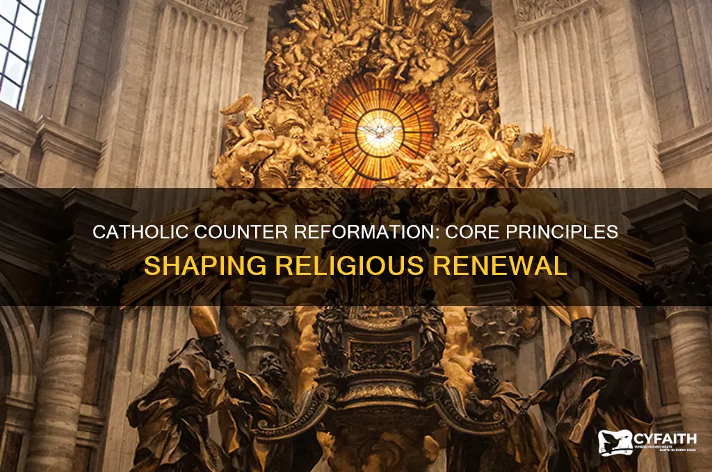 what were the guiding principles of the catholic counter reformation