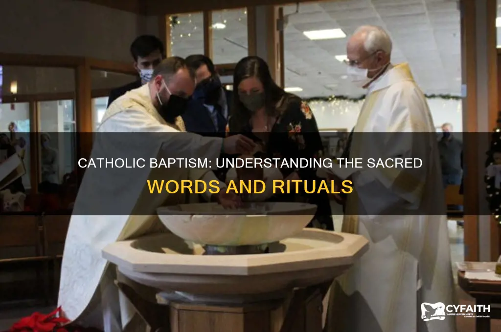 what words are used in a catholic baptism