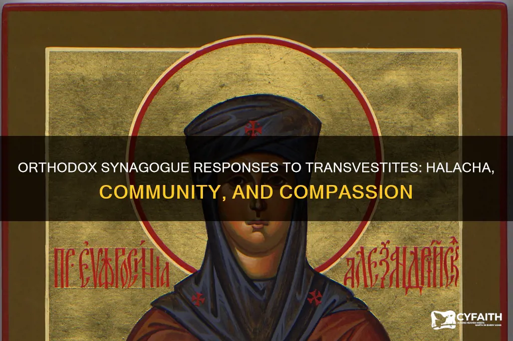what would orthodox jewish synagugue do with a transvestite