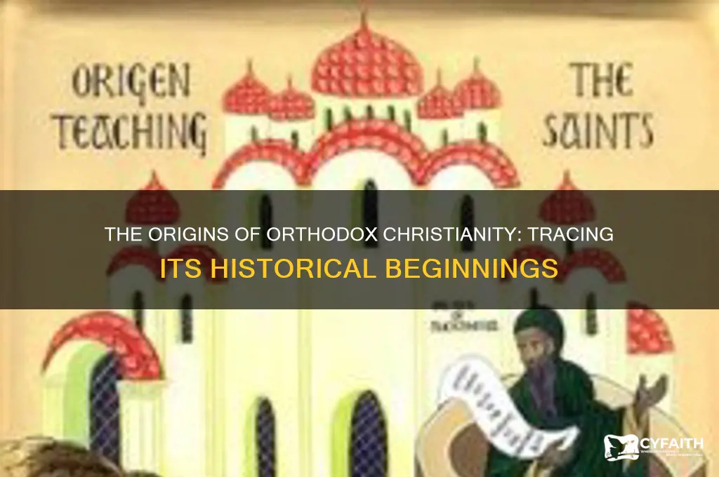 what year did orthodox christianity begin