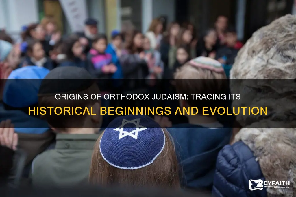 what year did orthodox judaism start