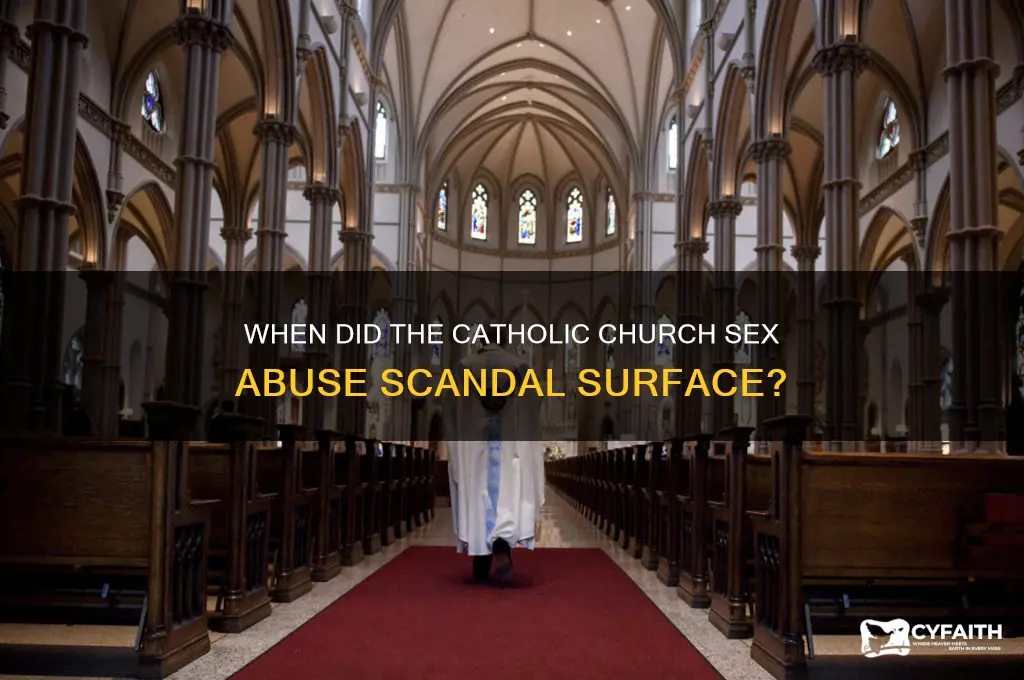 what year did the catholic sex scandle first become public