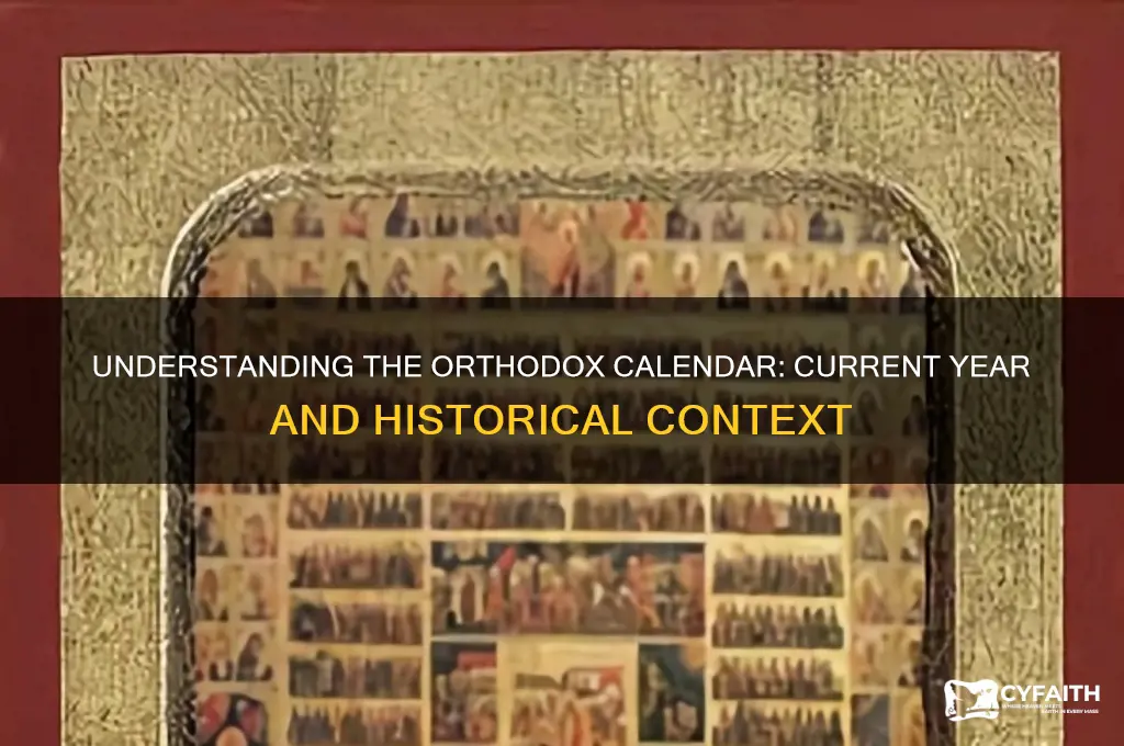 what year is it in the orthodox calendar