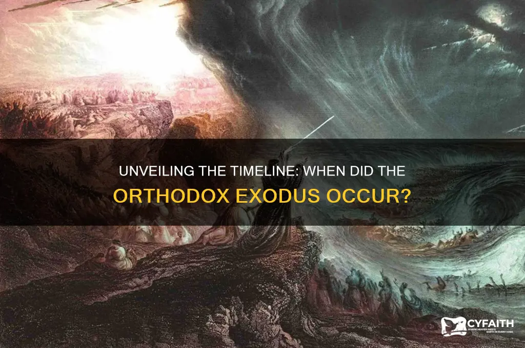 what year was the exodus orthodox