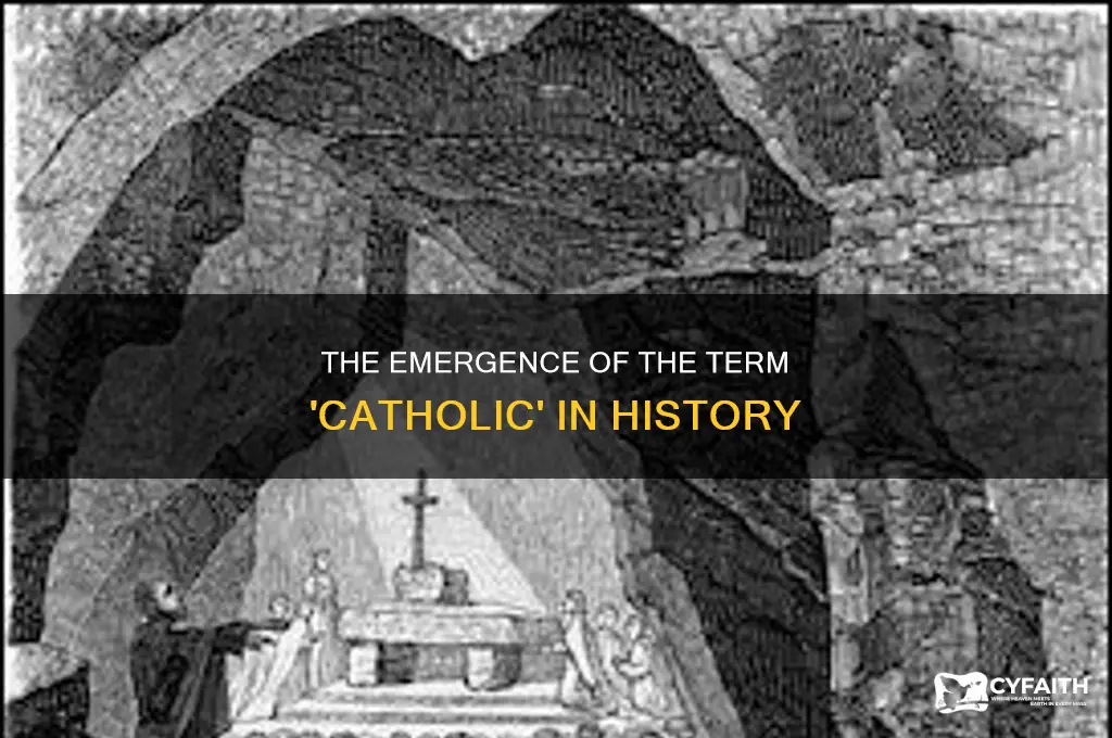 what year was the term catholic used