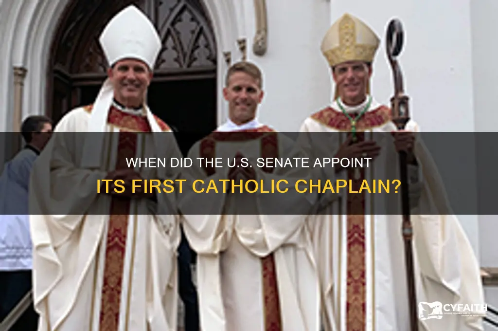 what year was there a catholic chaplain to the senate