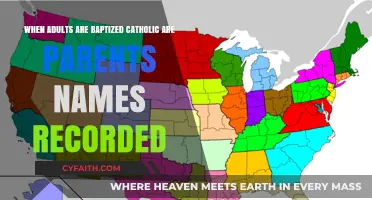 Are Parents' Names Recorded When Adults Are Baptized Catholic?