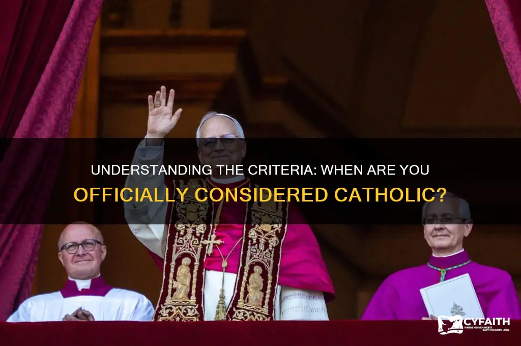 when are you considered catholic
