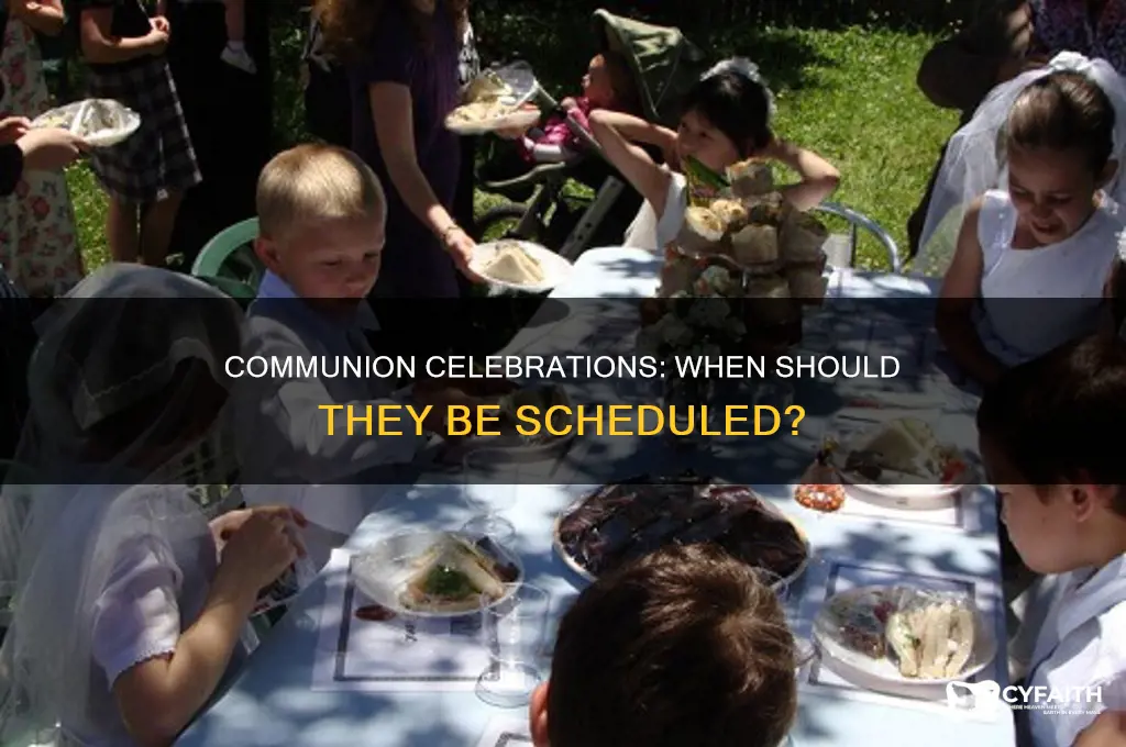 when catholic first communion celebrations should be scheduled