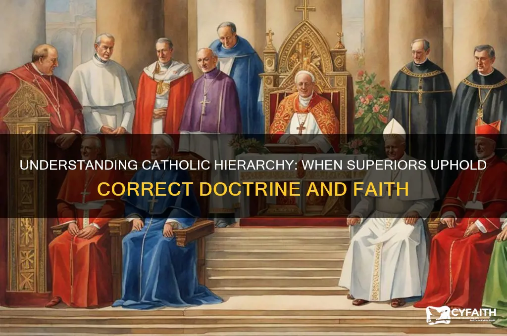 when correct superiors catholic