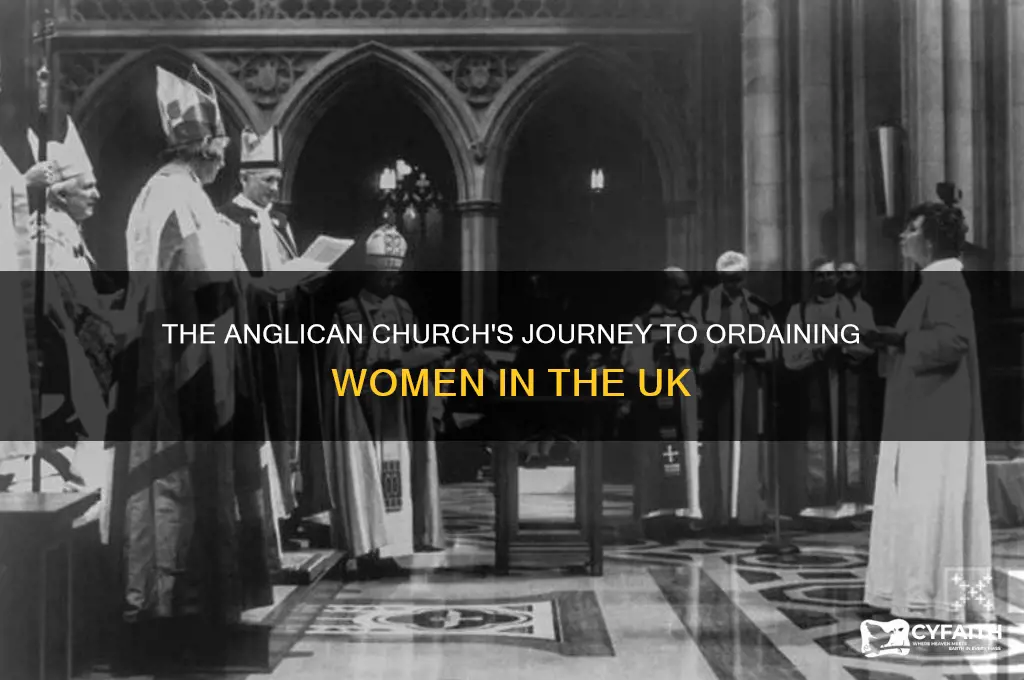 when did anglican start ordaining women in the uk