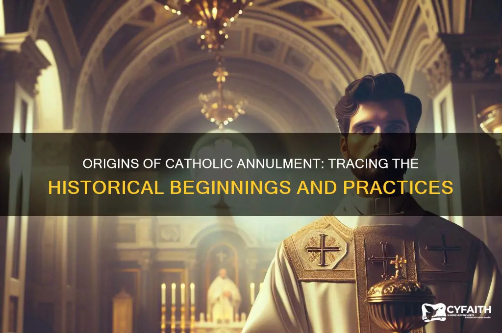 when did catholic annulment begin