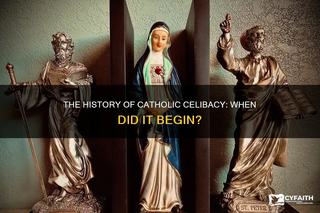 when did catholic celibacy get introduced