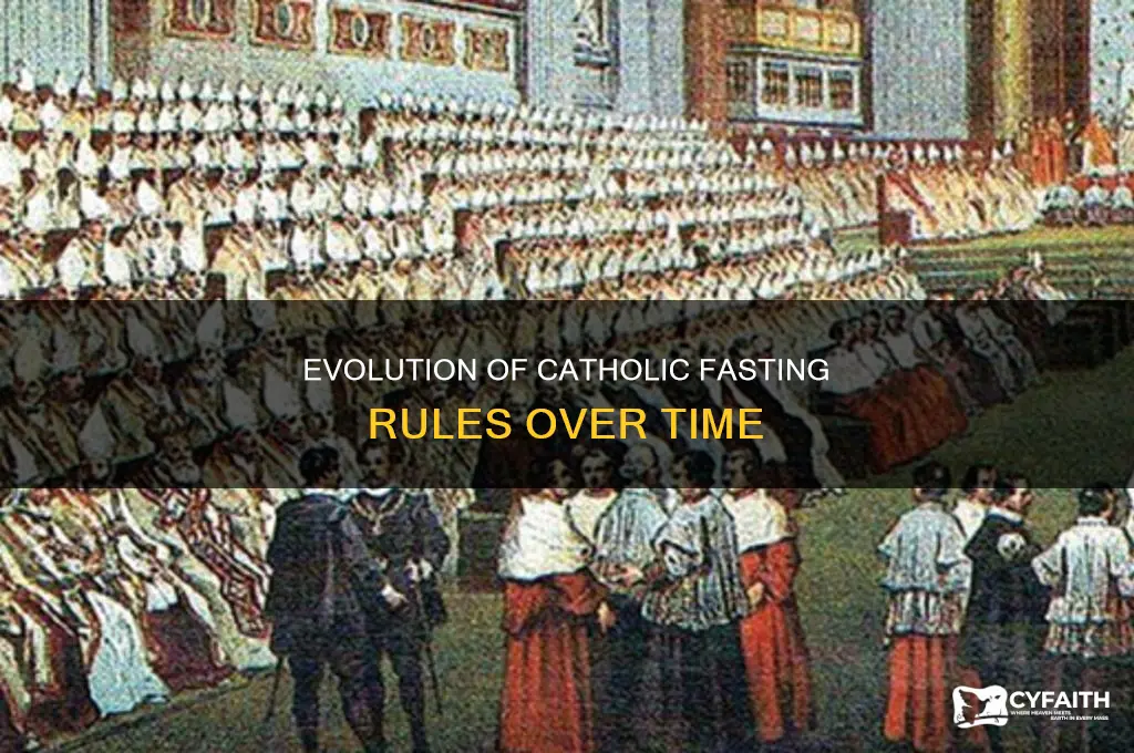 when did catholic fasting rules change