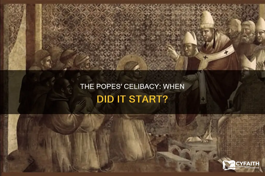 when did catholic popes become celibate