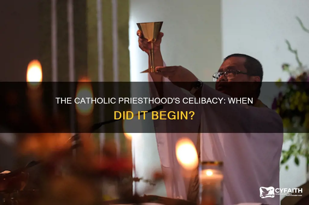 when did catholic priesthood become celibate