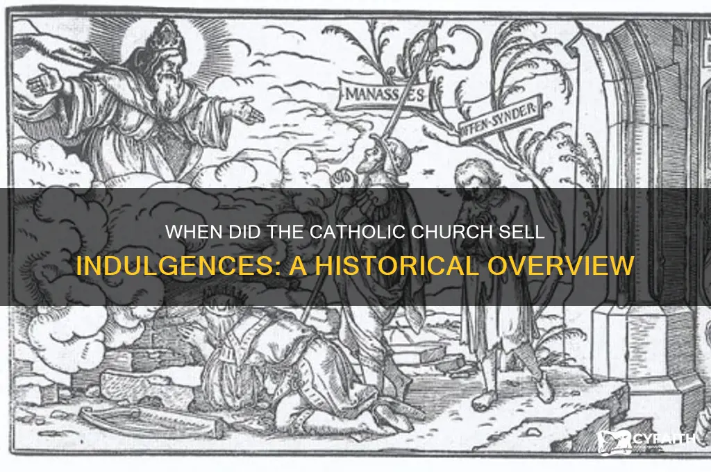 when did catholic sell indulgences