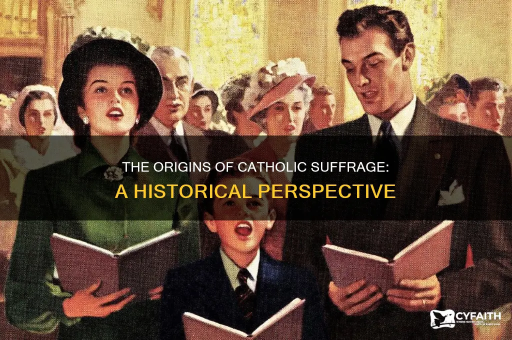 when did catholic suffrages start