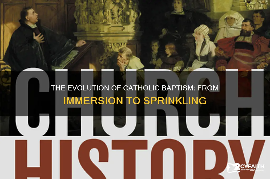 when did catholics begin to sprinkle