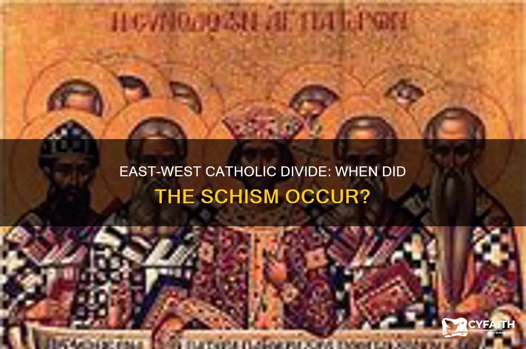 when did east and west catholics split