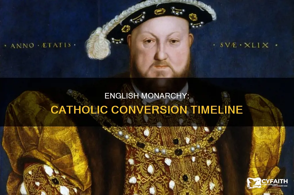 when did english monarchs become catholic
