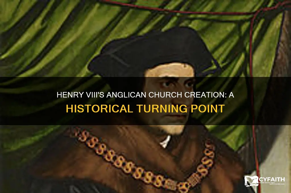 when did kking henry viii create anglican church