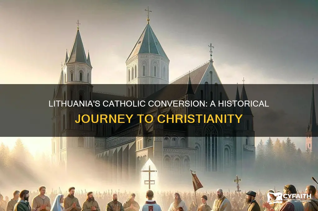 when did lithuania go catholic