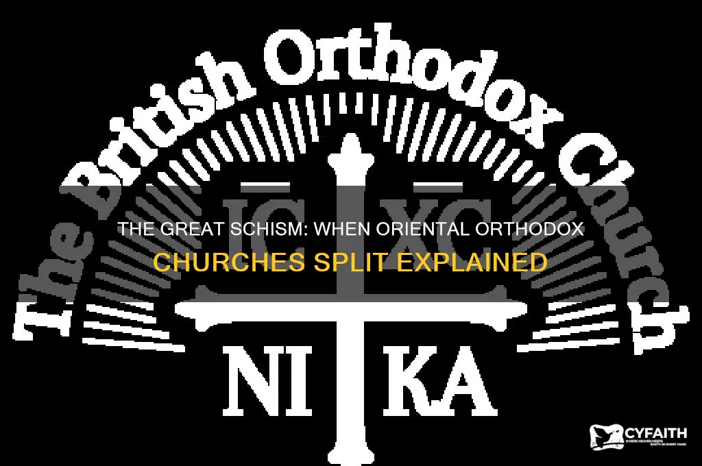 when did oriental orthodox split