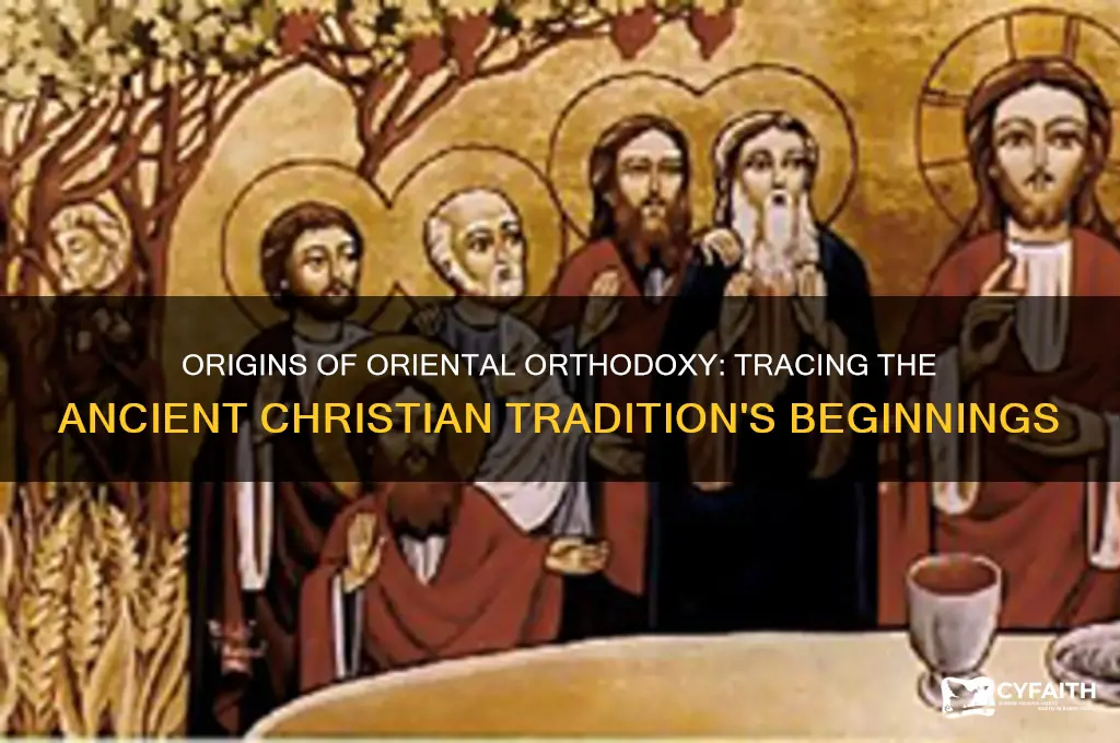 when did oriental orthodox start