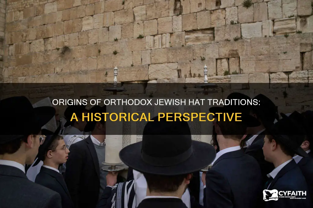 when did orthodox hews start wearing hats