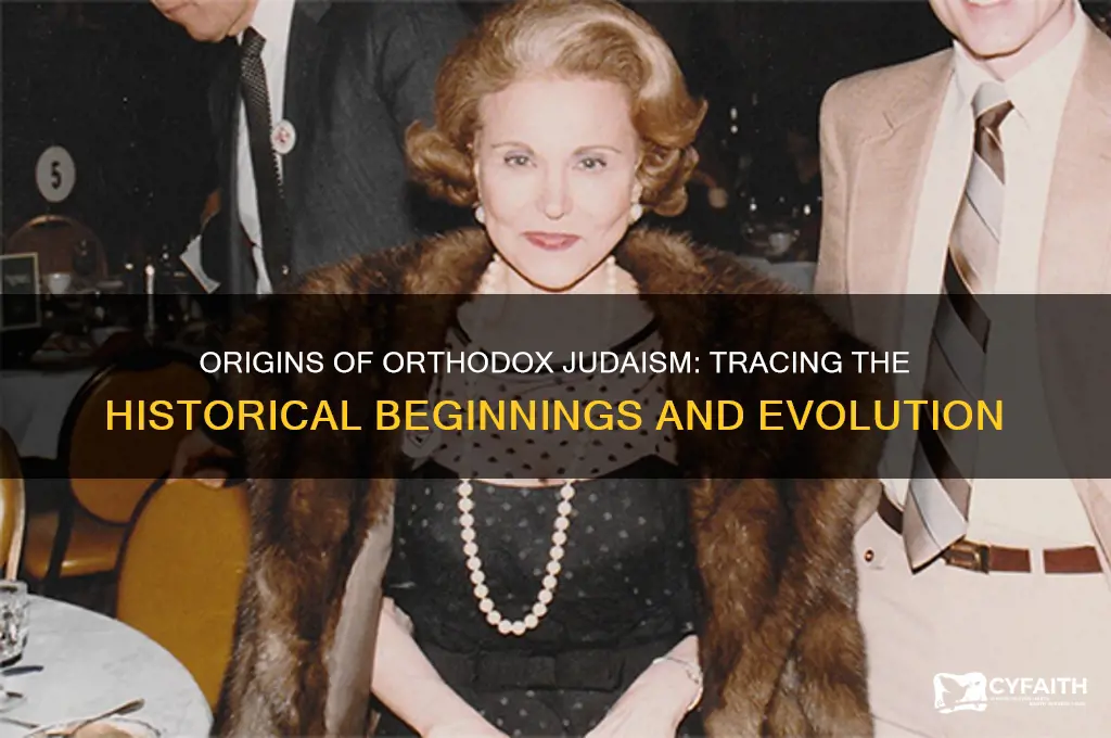 when did orthodox jews start