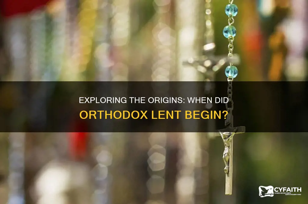 when did orthodox lent start