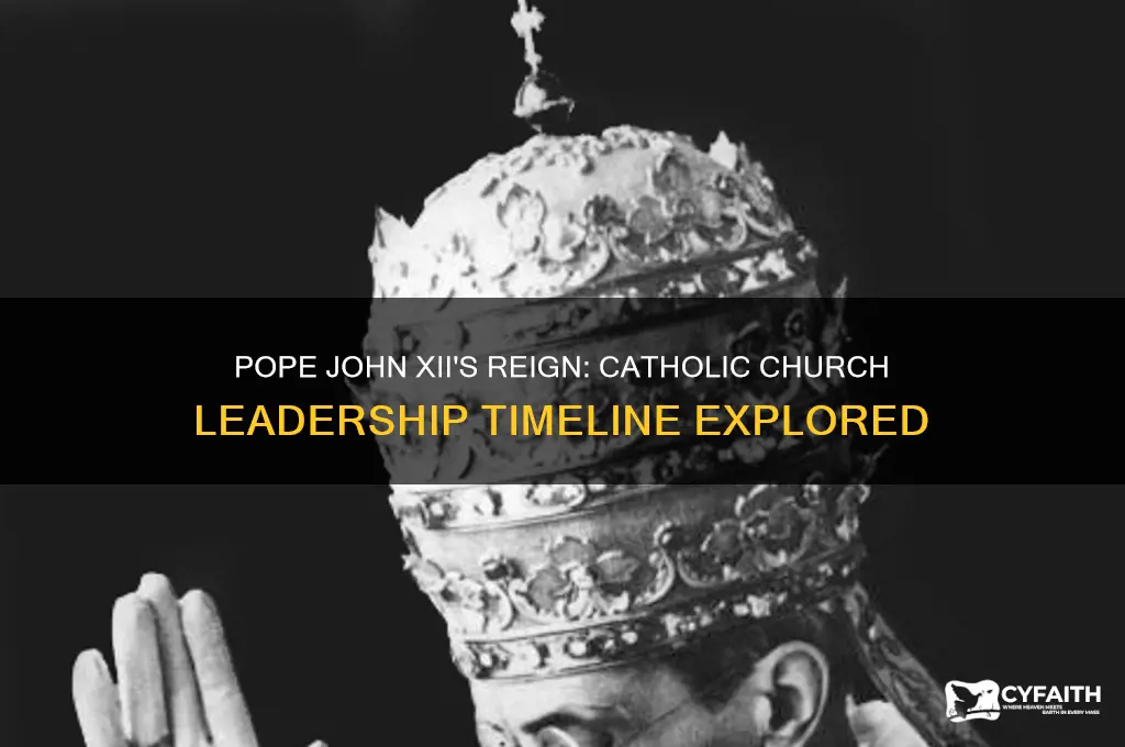 when did pope john x11 control the catholic religion