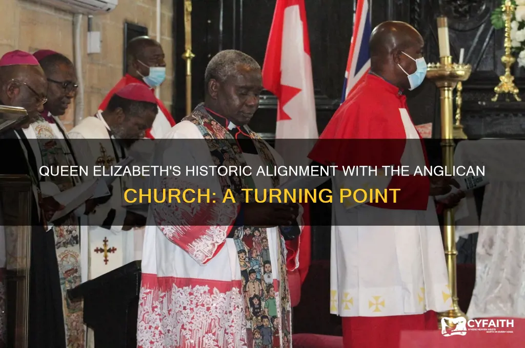 when did queen elizebeth allign herslef with the anglican churhc