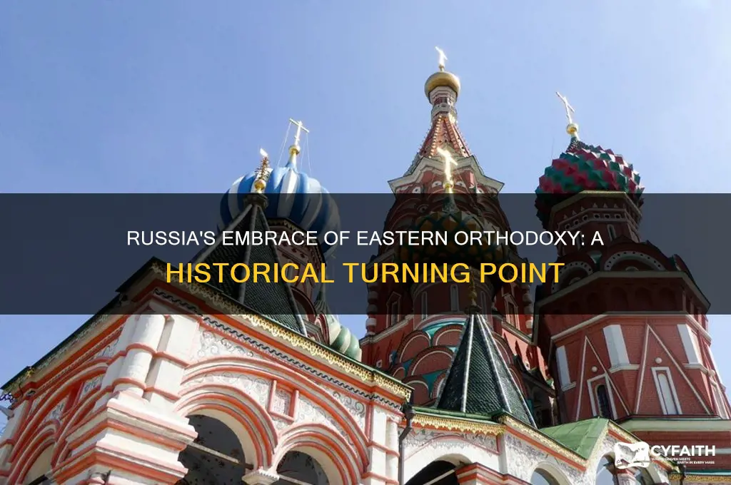 when did russia become eastern orthodox