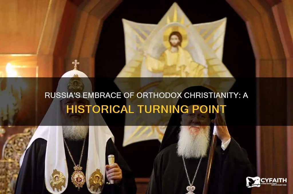 when did russia covert to orthodox