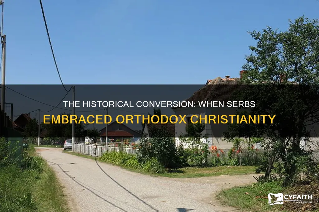 when did serbs became orthodox