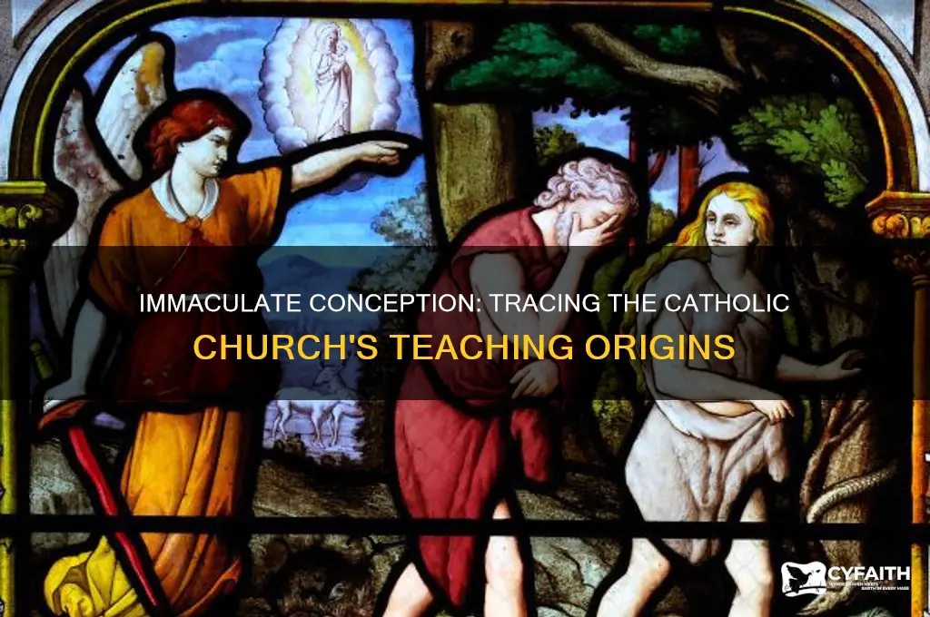 when did the catholic churst start teaching imaculate conception