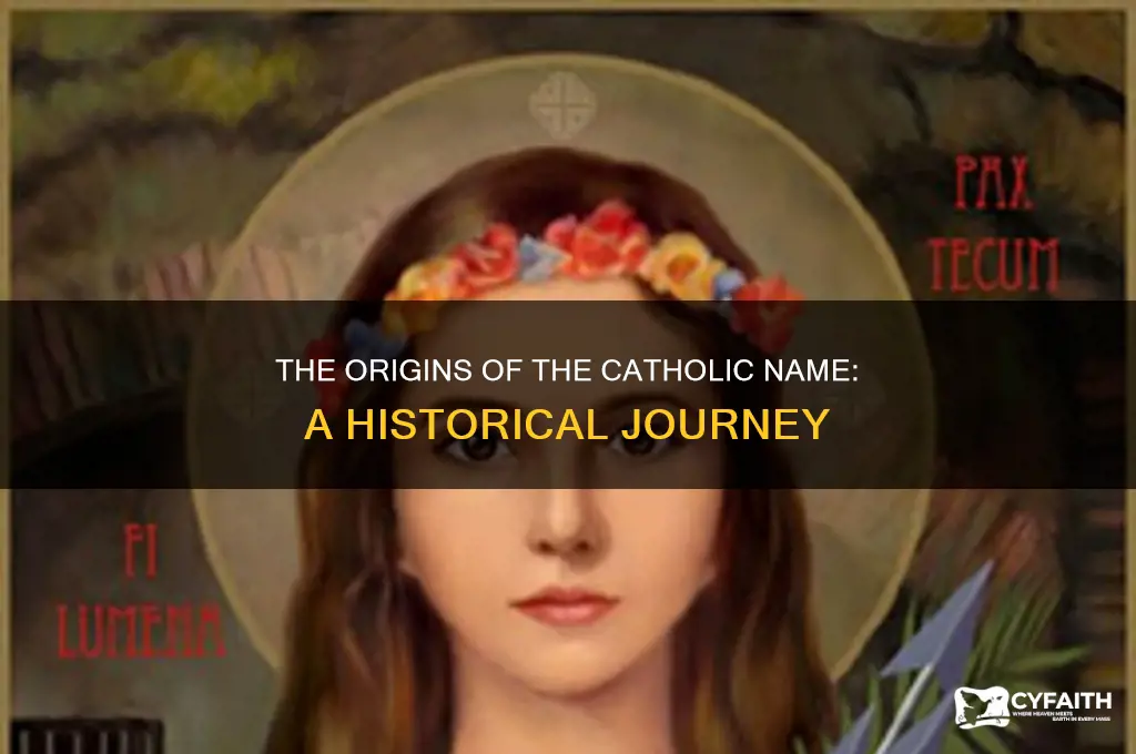 when did the catholic start to be called catholics