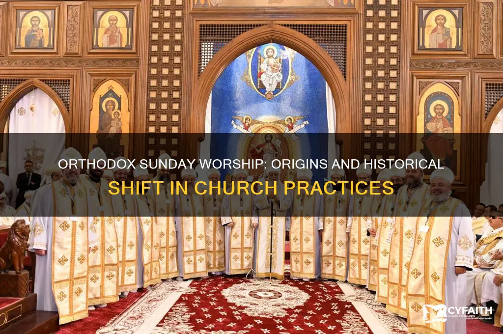 when did the church start worshipping on sunday orthodox