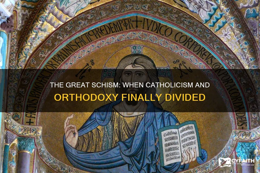 when did the final division of the catholic and orthodox