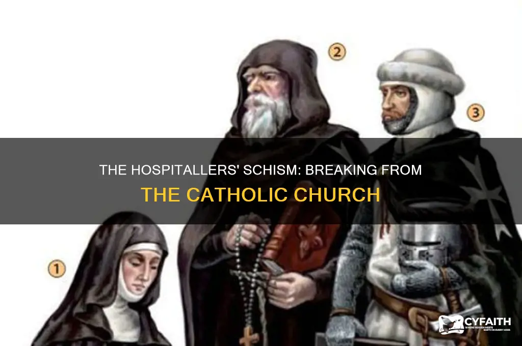 when did the hospitallers break with catholic chu h