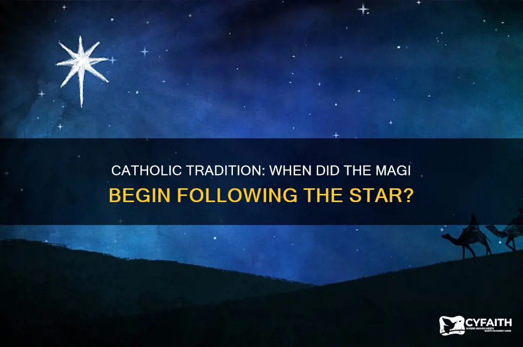 when did the magi bgin following the star catholic